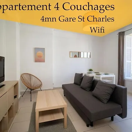 Lägenhet Equipe Balcon 4 Pers St Charles Marseille